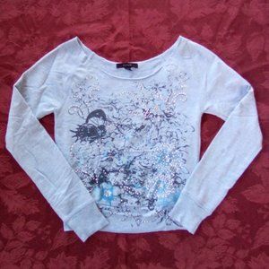 Floral Express Shirt with Jewel Studs